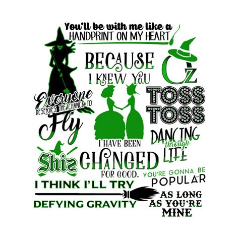 Wicked Musical Quotes - Wicked Musical Broadway - Long Sleeve T-Shirt ...