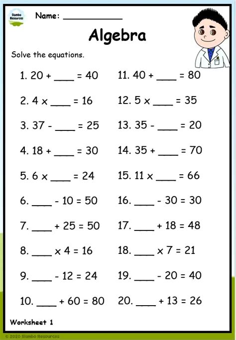 Grade 3 Algebra Worksheets | Free Printables | Math Worksheets