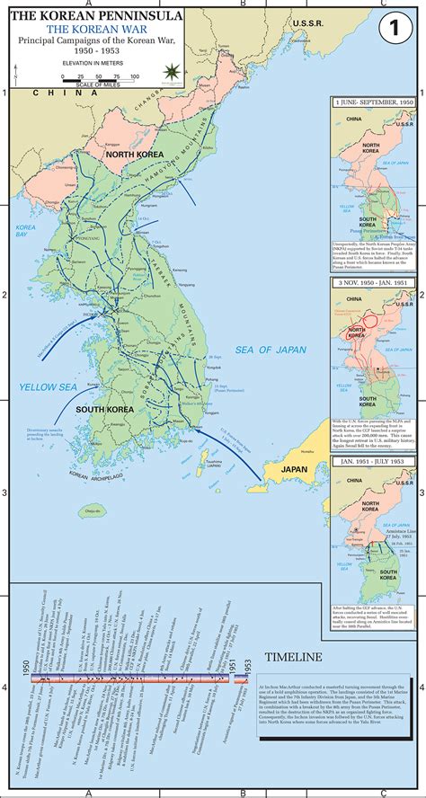 Map of the Korean War 1950-1953