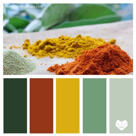 Color Palette: Herbs + Spices Earth Tones — Paper Heart Design in 2021 | Fun colour palette ...