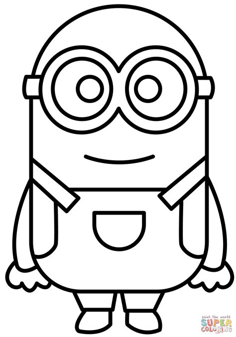 Chibi Minion coloring page | Free Printable Coloring Pages