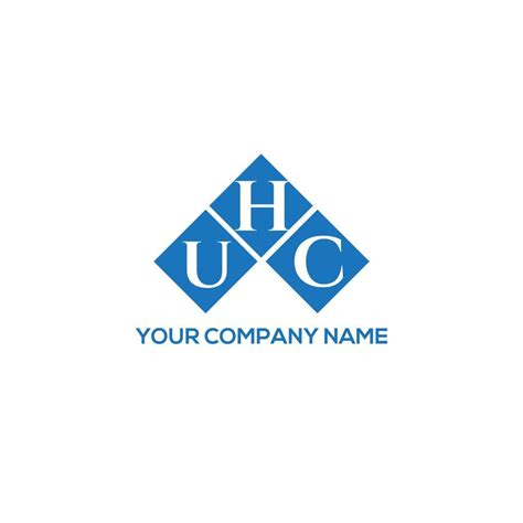 UHC letter logo design on WHITE background. UHC creative initials letter logo concept. UHC ...