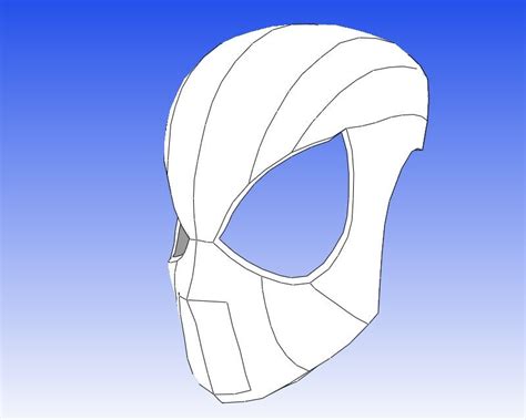 Foam Template Spider Man Faceshell Mask for Cosplay PDF Ready to Print ...