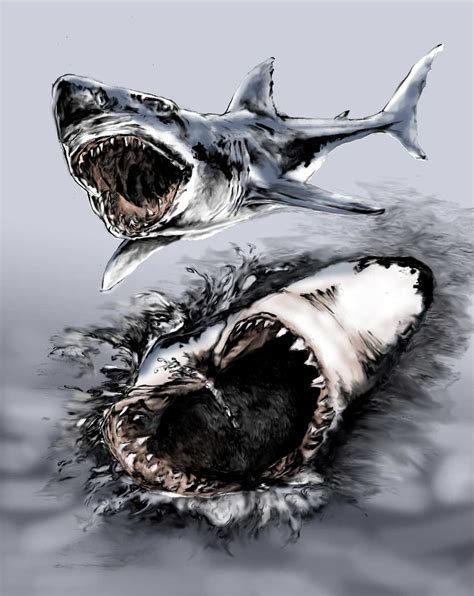 Tatoos ideas: Cool Great white shark tattoo design | drawings | Pinterest | Shark tattoos, Shark ...