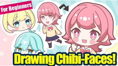 【For Beginners】Illustrating Chibi-Character Faces!【Tips on drawing eyes and hairs too ...