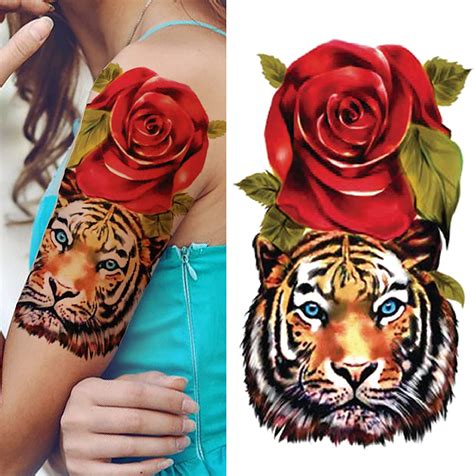 Amazon.com: Temporary Tattoos 6 Pieces Cross Lion Temporary Tattoo for ...