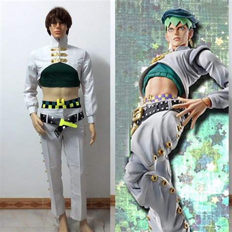 Anime JoJo's Bizarre Adventure Rohan Kishibe Cosplay Costume Custom ...