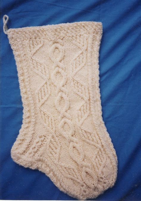 Aran Christmas Stocking Knitting Pattern Lus-a'chraois honeysuckle PDF ...