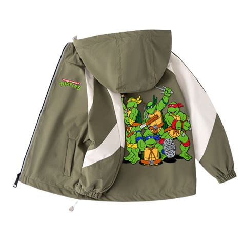 Kid's Ninja Turtle Jacket Waterproof Jacket Fleece Jacket Autumn Winte