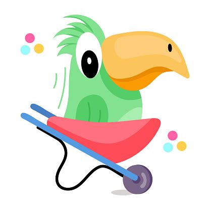 Handbarrow Stock Illustration - Download Image Now - Animal, Bird, Flat Design - iStock