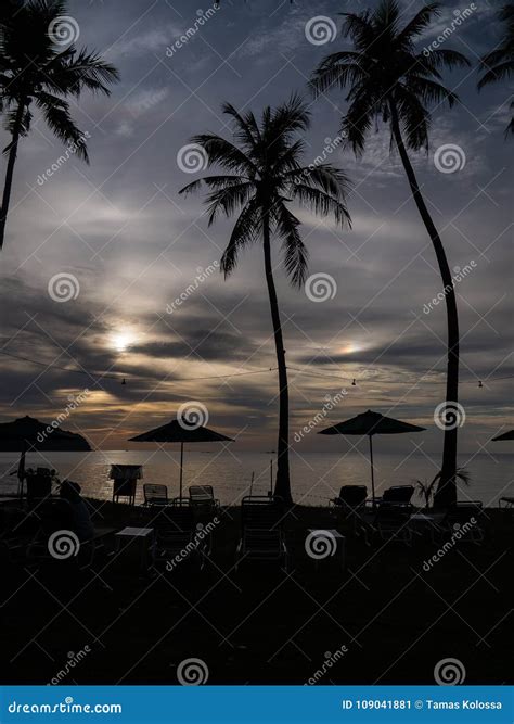 Sunset on Langkawi Island stock image. Image of phenomenon - 109041881