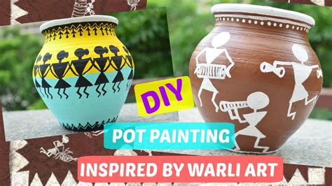 Warli Art For Kids On Pots