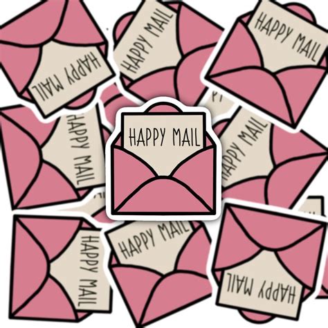 Happy Mail Envelope Vinyl Sticker - Etsy