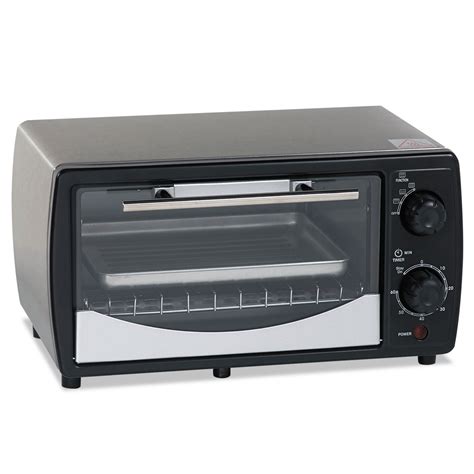 Avanti Toaster Oven, 0.32 cu ft Capacity, Stainless Steel/Black, 14 1/2 x 11 1/2 x 8 ...