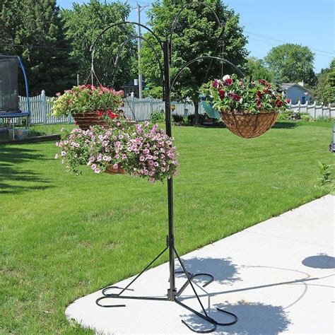 Sunnydaze Decor 84-in Black Outdoor Novelty Steel Plant Stand in the ...