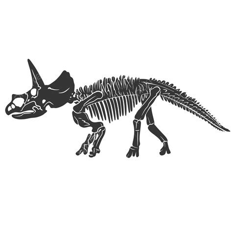 Triceratops Skeleton Silhouette