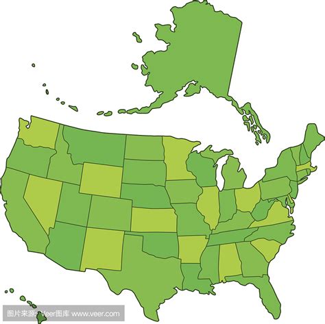 美国地图高清版_美国50个州地图高清 - 随意云