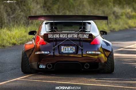 Slammed Track Ready Nissan 350Z with a Wide Body Kit — CARiD.com Gallery