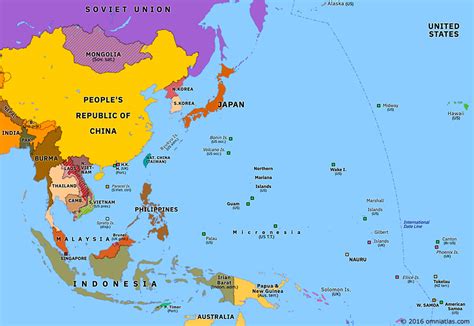 Vietnam War | Historical Atlas of Asia Pacific (1 April 1968) | Omniatlas