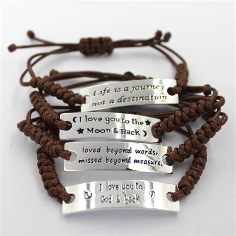 Oem Inspirational Bracelets Stamped Tags Engraved Bracelets Jewelries ...