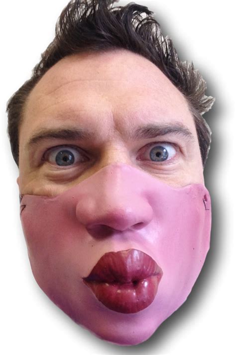 Download Big Lips Kiss Half Face Mask - Creepy Horror Elastic Band Half ...