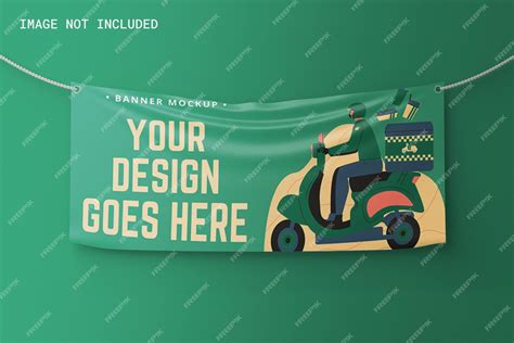 Premium PSD | Banner hanging mockup