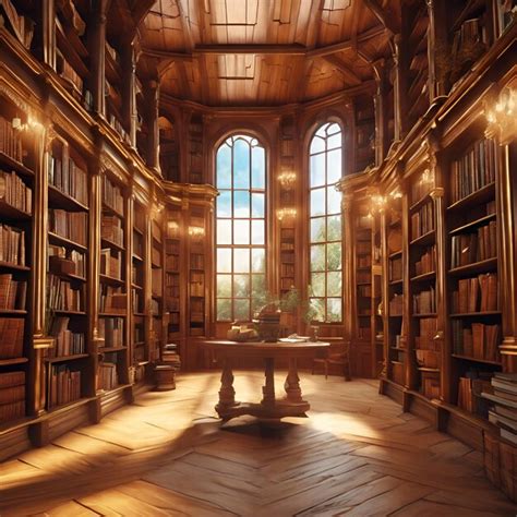 Premium AI Image | A magical library with books that come to life