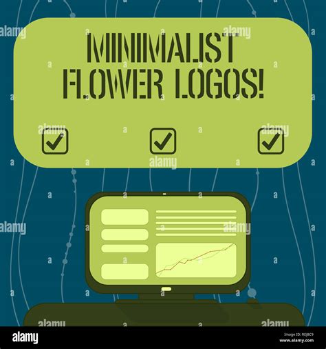 Text sign showing Minimalist Flower Logos. Conceptual photo use ...