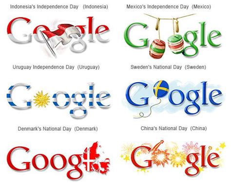 an image of the different google logos