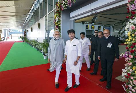 PM Modi at Rajkot International Airport