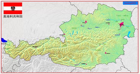 奥地利行政区域图 - 奥地利地图 - 地理教师网