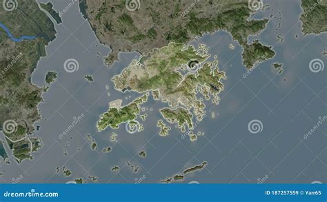 Hong Kong - Satellite. Composition Stock Illustration - Illustration of ...