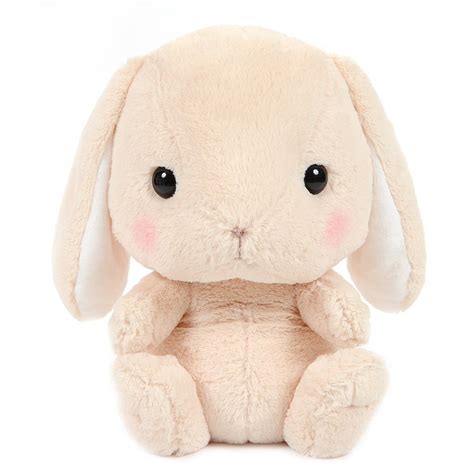 Amuse Bunny Plushie Cute Stuffed Animal Toy Beige Big Size