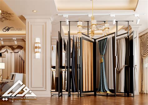 Curtain shop interior design on Behance