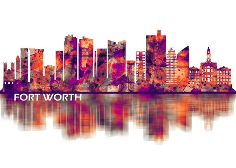 Stunning "Fort Worth Skyline" Artwork For Sale on Fine Art Prints