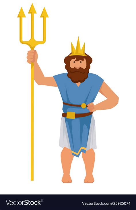 Poseidon or neptune greek roman ancient god Vector Image