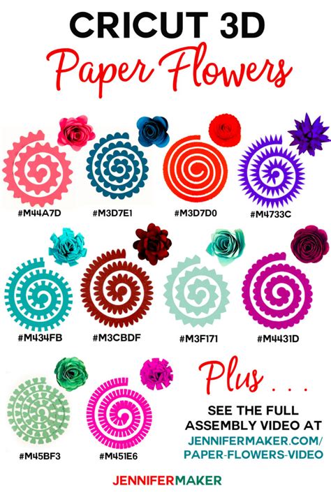 How to Make Cricut Paper Flowers (All 10!) - Jennifer Maker