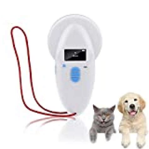 Pet Microchip Scanner, RFID Chip Reader Scanner 134.2Khz Animal Pet Microchip Recognition Reader ...