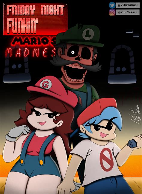 FNF Mario Madness - Luigi - I Hate You by VituTakasu on Newgrounds