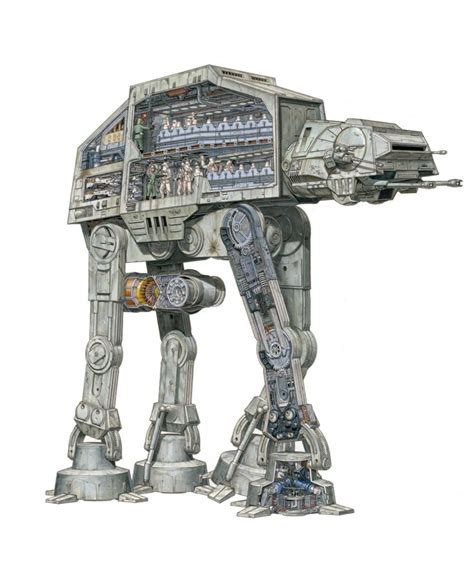 AT-AT Walker Cutaway Drawing in High quality