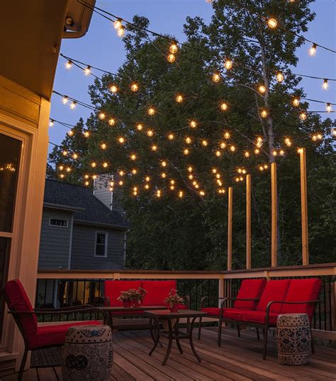 How to Hang Outdoor String Lights - Garden Lights