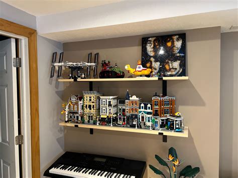 New wall shelving solution for Lego : r/lego