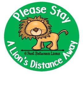 Covid-19 Safety Signs, Lion Themed by Kristin Zunker | TpT