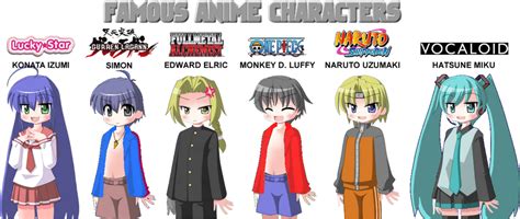 Array of Anime Characters by mastergamer1909 on DeviantArt