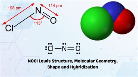 NOCl Lewis structure, Molecular Geometry, Shape and Hybridization - Geometry of Molecules