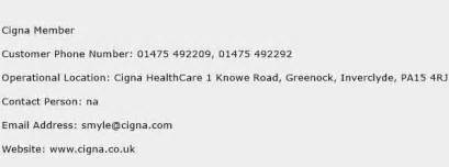 Cigna Member Number | Cigna Member Customer Service Phone Number ...