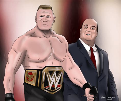 Brock Lesnar and Paul Heyman Drawing 2 by AllenThomasArtist on DeviantArt