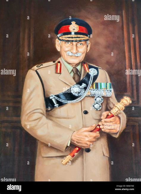 The portrait of Sam Manekshaw displayed at Manekshaw centre. He was Chief of Indian Army Staff ...