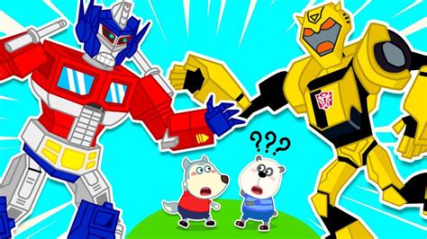 Bumblebee vs Optimus Prime - Transformers' Battle: Wolfoo Pretend Play |... in 2020 | Funny ...