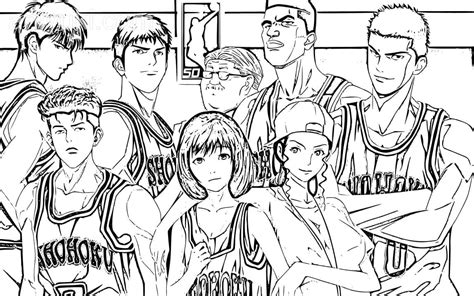 Slam Dunk Characters coloring page - Download, Print or Color Online ...